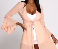 Windsor. Gypsy Queen Chiffon Bell Sleeve Duster -Formal Dresses Online Shop 06204 0478 3