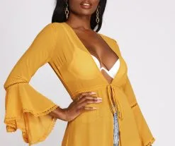 Windsor. Gypsy Queen Chiffon Bell Sleeve Duster -Formal Dresses Online Shop 06204 0479 4