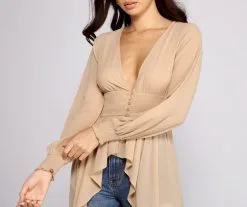 Windsor. Effortless Beauty Chiffon High Low Top -Formal Dresses Online Shop 06204 0670 3