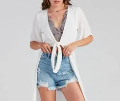 Windsor. Paseo Sunset Tie Front Kimono Duster -Formal Dresses Online Shop 06204 0963 4