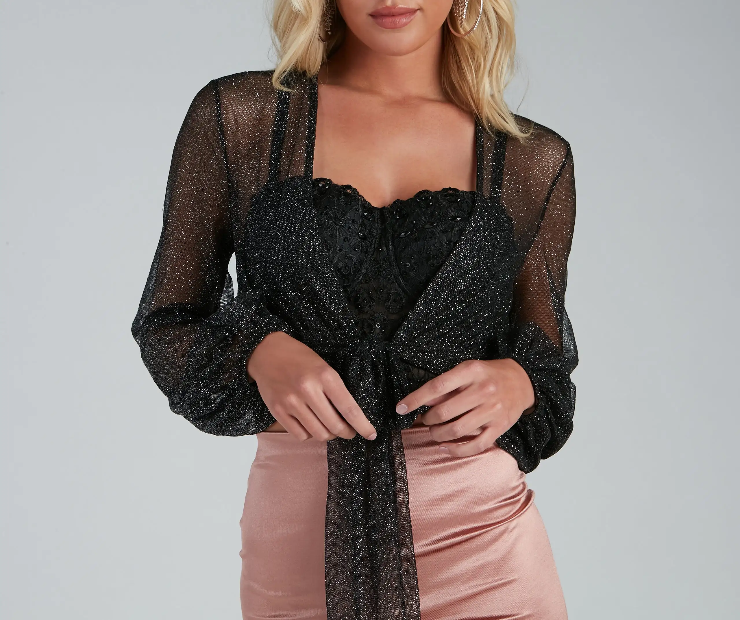 Windsor. Sparkle Party Glitter Long Sleeve Jacket 5 Windsor. Sparkle Party Glitter Long Sleeve Jacket - Image 3