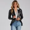 Windsor. Dressy And Chic Faux Leather Blazer 1 Windsor. Dressy And Chic Faux Leather Blazer -Formal Dresses Online Shop 06204 1179 1