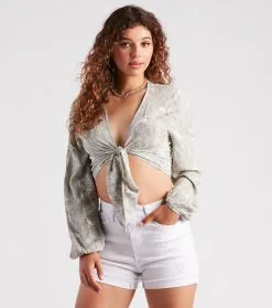 Windsor. Breezy Beach Babe Tie-Front Top