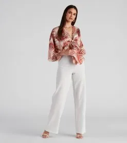 Windsor. Out Sailing Satin Tie-Front Top -Formal Dresses Online Shop 06204 1321 2