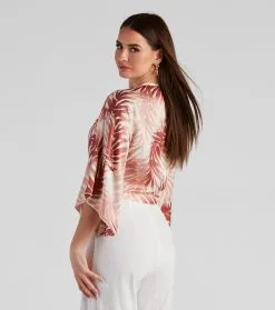 Windsor. Out Sailing Satin Tie-Front Top -Formal Dresses Online Shop 06204 1321 3