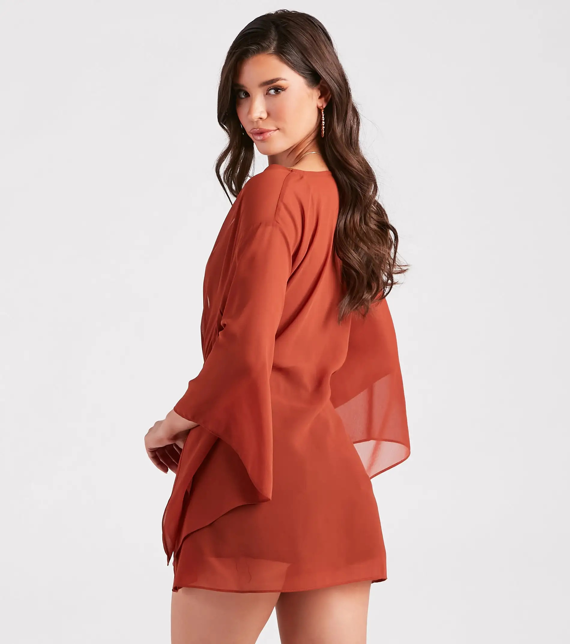 Windsor. Beach Mode Chiffon Belted Kimono 12 Windsor. Beach Mode Chiffon Belted Kimono - Image 10