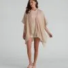 Windsor. Breezy Chic Crochet Trim Kimono