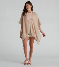 Windsor. Breezy Chic Crochet Trim Kimono