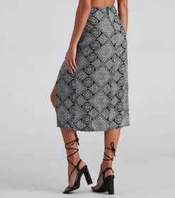 Windsor. Challis Boho Slit Midi Skirt -Formal Dresses Online Shop 06301 0149 3