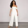 Windsor. Vacay Bound Off The Shoulder Smocked Jumpsuit -Formal Dresses Online Shop 06302 0198 1