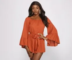 Windsor. Boho Babe Flowy Tie-Front Romper -Formal Dresses Online Shop 06303 0106 5 c5e76dd4 6dbd 46f5 97d8 f004390bb318