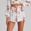 Windsor. Too Sweet High Waist Floral Shorts -Formal Dresses Online Shop 06303 0162 1
