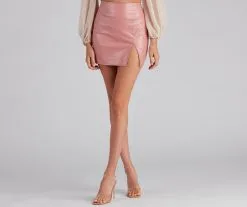 Windsor. Slay It With Style Faux Leather Mini Skirt -Formal Dresses Online Shop 06401 0324 1