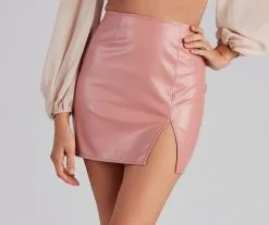 Windsor. Slay It With Style Faux Leather Mini Skirt -Formal Dresses Online Shop 06401 0324 3