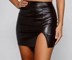 Windsor. Slay It With Style Faux Leather Mini Skirt -Formal Dresses Online Shop 06401 0367 1