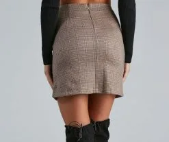 Windsor. Classic Chic Babe Plaid Mini Skirt -Formal Dresses Online Shop 06401 0441 3