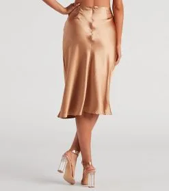Windsor. Silky-Chic Satin Midi Skirt 12 Windsor. Silky-Chic Satin Midi Skirt -Formal Dresses Online Shop 06401 0518 2