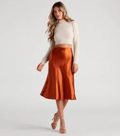 Windsor. Silky-Chic Satin Midi Skirt 14 Windsor. Silky-Chic Satin Midi Skirt -Formal Dresses Online Shop 06401 0519 3
