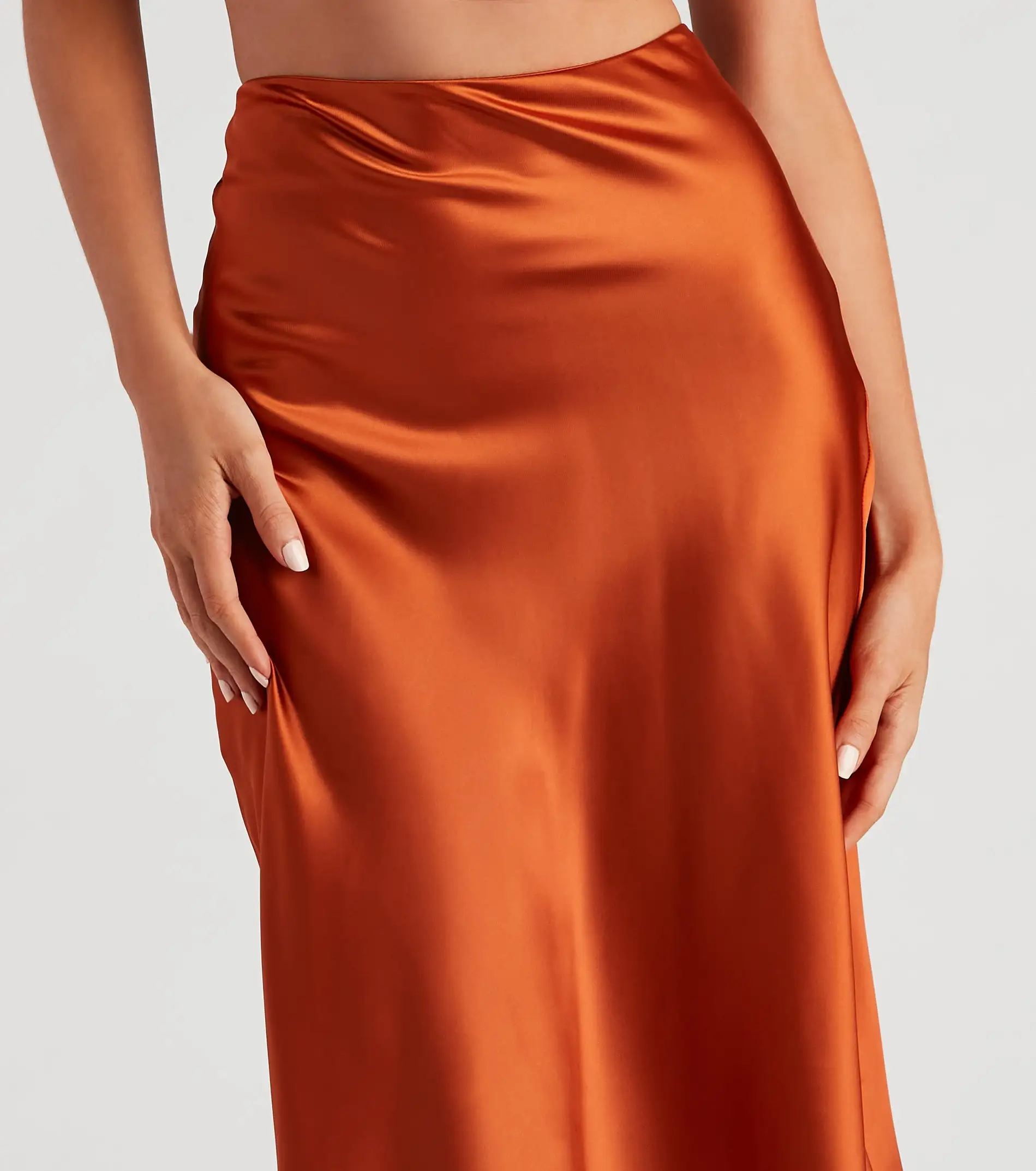 Windsor. Silky-Chic Satin Midi Skirt 10 Windsor. Silky-Chic Satin Midi Skirt - Image 8