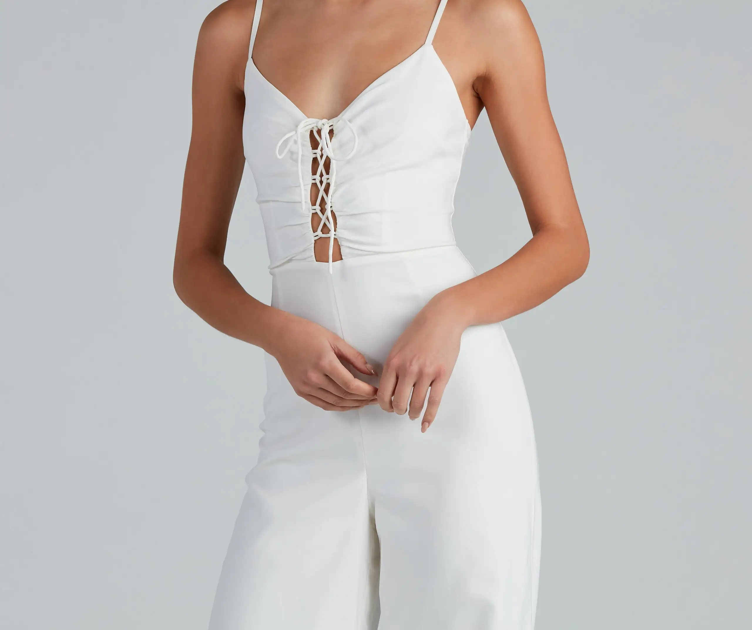 Windsor. Fresh 'Fit Lattice Front Jumpsuit 5 Windsor. Fresh 'Fit Lattice Front Jumpsuit - Image 3