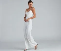 Windsor. Fresh 'Fit Lattice Front Jumpsuit 9 Windsor. Fresh 'Fit Lattice Front Jumpsuit -Formal Dresses Online Shop 06402 0380 4