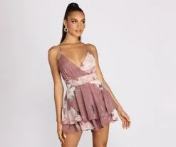 Windsor. Floral Chiffon Skater Romper