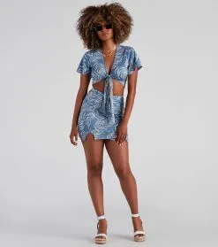 Windsor. Island-Ready Printed Mini Skirt