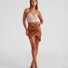 Windsor. A Night In Satin Wrap Mini Skirt