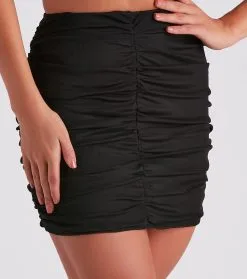 Windsor. Flirty And Fabulous Ruched Mini Skirt