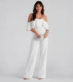 Windsor. Iconic Elegance Off The Shoulder Jumpsuit