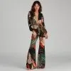 Windsor. Island Getaway Plunge Neck Tropical Jumpsuit