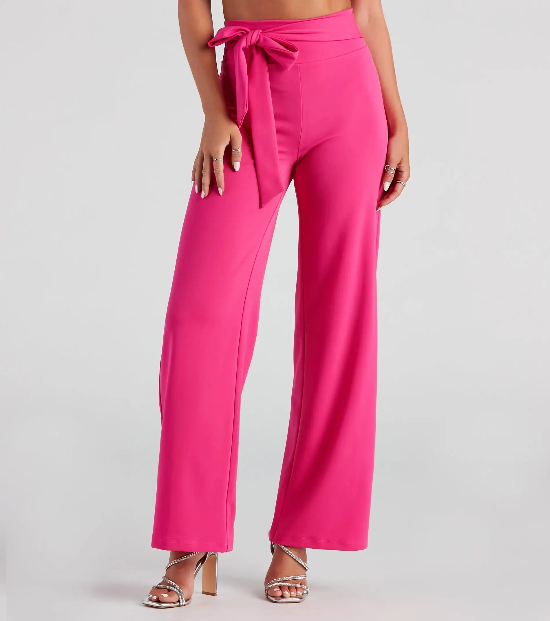 Windsor. Style Game Crepe Tie Waist Pants 4 Windsor. Style Game Crepe Tie Waist Pants - Image 2