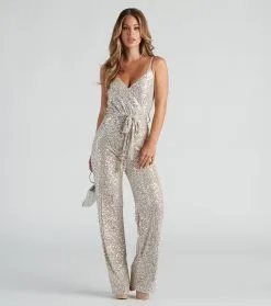 Windsor. Alluring Glamour Sequin Jumpsuit