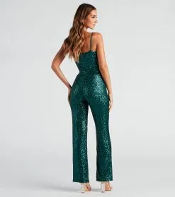 Windsor. Alluring Glamour Sequin Jumpsuit -Formal Dresses Online Shop 06502 2219 2
