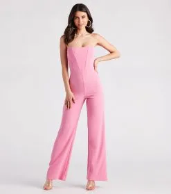 Windsor. Fit To Perfection Strapless Corset Jumpsuit