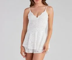 Windsor. Flirty And Fab Lace Skater Romper -Formal Dresses Online Shop 06503 0245 4