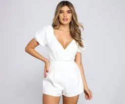 Windsor. All Eyes On Me Puff Sleeve Romper