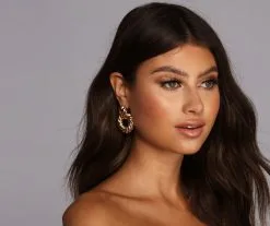 Windsor. Twist Of Glam Luxe Earrings