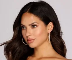 Windsor. Rhinestone Encrusted Hoops