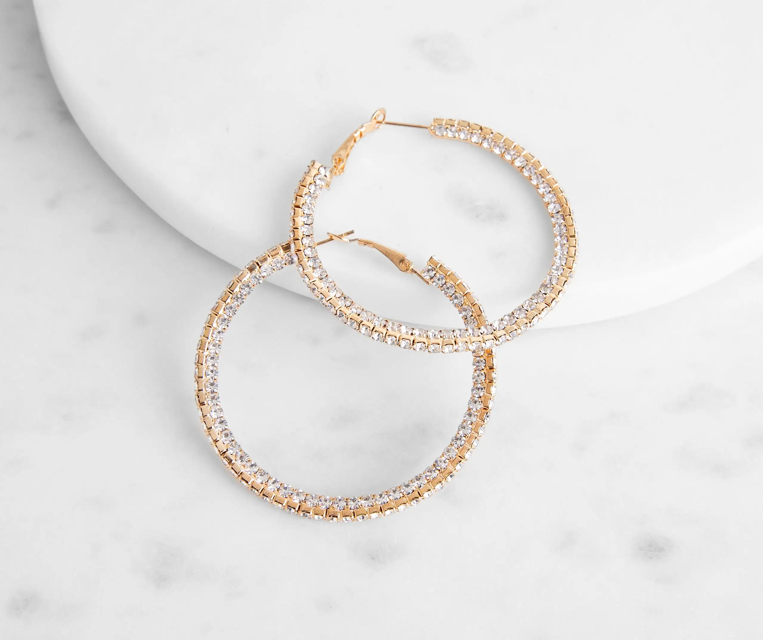 Windsor. Rhinestone Encrusted Hoops 5 Windsor. Rhinestone Encrusted Hoops - Image 3