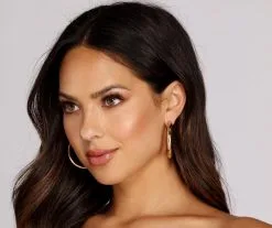 Windsor. Trendy Tube Hoop Earrings