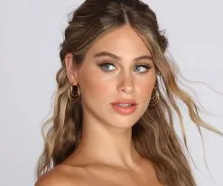 Windsor. Triple Mini Hoops