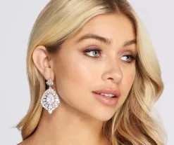 Windsor. Cubic Zirconia Cluster Duster Earrings