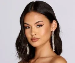 Windsor. Glam Rhinestone Duster Earrings