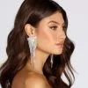 Windsor. Living For Fringe Rhinestone Earrings -Formal Dresses Online Shop 07001 0213 1