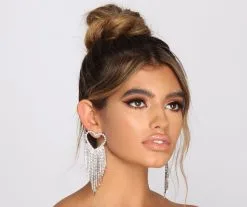 Windsor. Pullin' On My Heartstrings Rhinestone Earrings