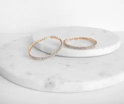 Windsor. Soft Glam Rhinestone Hoop Earrings -Formal Dresses Online Shop 07001 0241 6