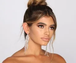 Windsor. Go With It Iridescent Rhinestone Fringe Earrings