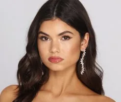 Windsor. Baguette Stone Staggered Duster Earrings