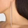 Windsor. Cubic Zirconia Linear Duster Earrings